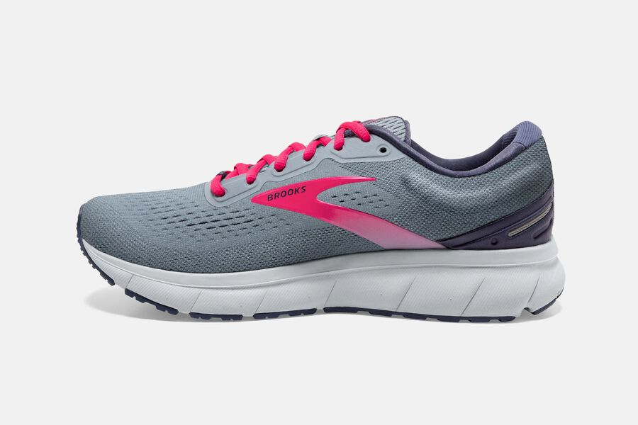 Brooks Running Shoes Womens Grey/Pink - Trace Road - 8792-DMGNP